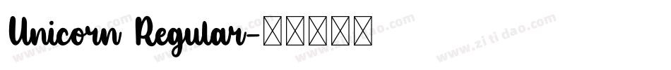 Unicorn Regular字体转换